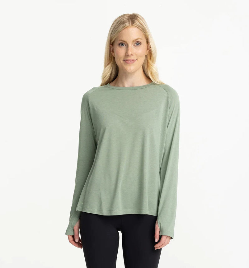 Load image into Gallery viewer, Palm Green / SM Free Fly Bamboo Lightweight Longsleeve II - Women&#39;s Free Fly
