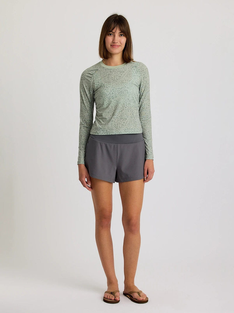 Load image into Gallery viewer, 327 / Smoke / XS Free Fly Bamboo-Lined Active Breeze Short 3&quot; - Women&#39;s Free Fly Bamboo-Lined Active Breeze Short 3&quot; - Women&#39;s Free Fly
