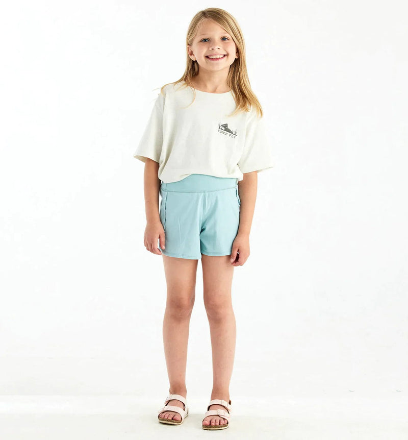 Load image into Gallery viewer, Sea Glass / Youth SM Free Fly Bamboo Lined Breeze Shorts - Kids&#39; Free Fly
