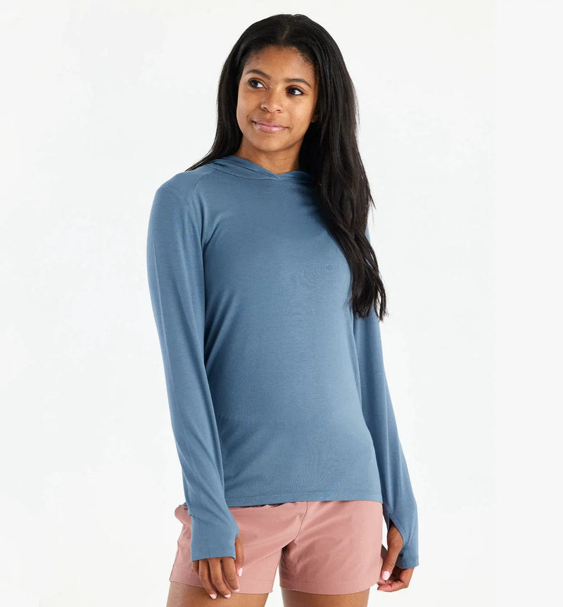 Load image into Gallery viewer, Slate Blue / SM Free Fly Bamboo Shade Hoodie II - Women&#39;s Free Fly
