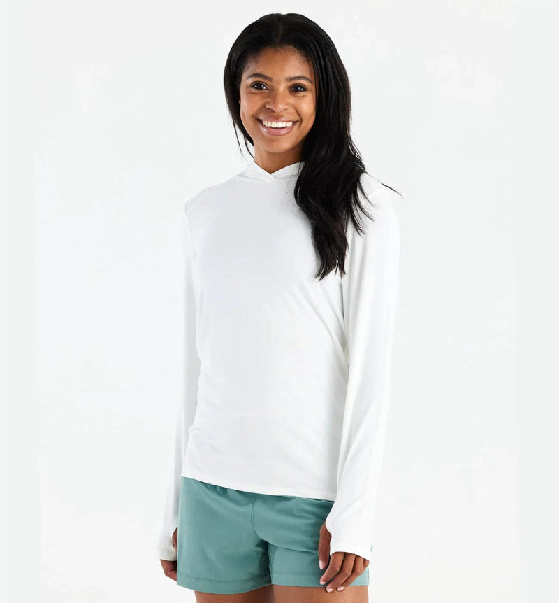 Load image into Gallery viewer, Bright White / SM Free Fly Bamboo Shade Hoodie II - Women&#39;s Free Fly
