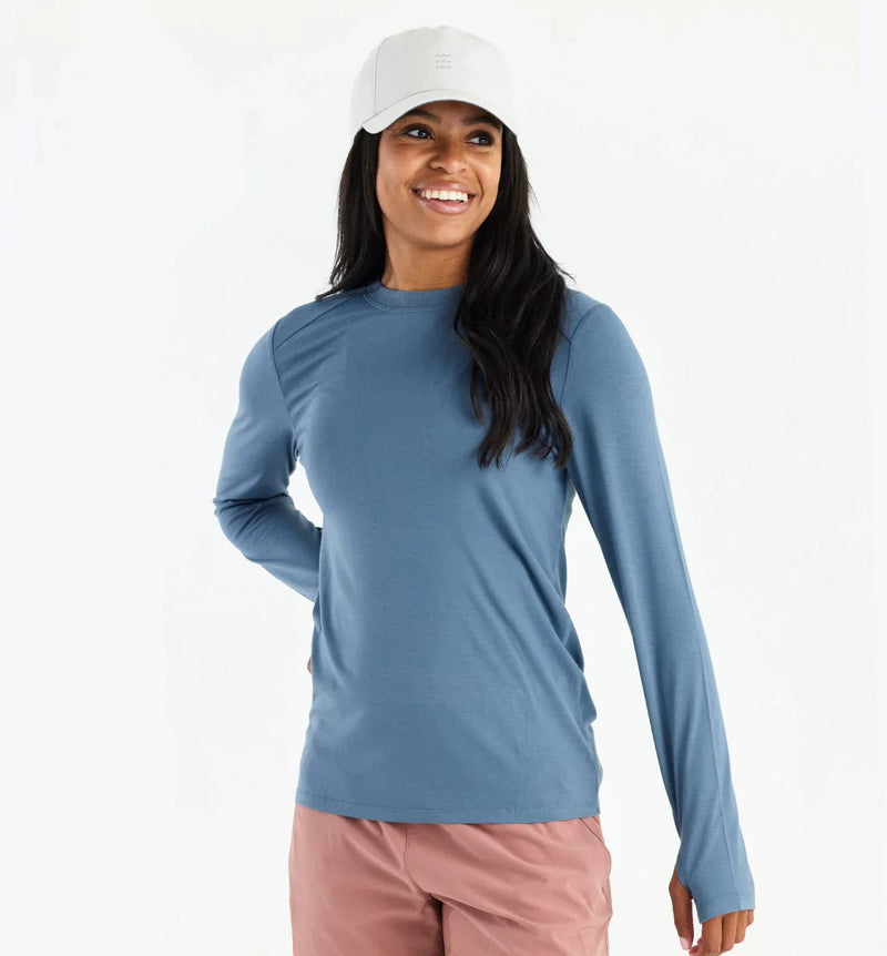 Load image into Gallery viewer, Slate Blue / SM Free Fly Bamboo Shade Longsleeve II - Women&#39;s Free Fly
