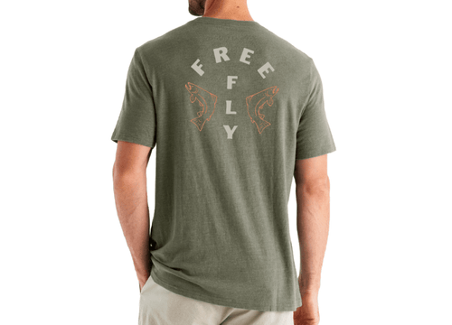 Heather Fatigue / SM Free Fly Doubled Up Tee - Men's Free Fly