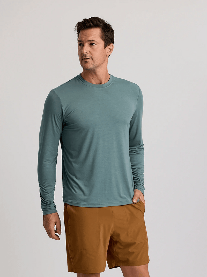 Load image into Gallery viewer, Stormy Sea / MED Free Fly Elevate Lightweight Longsleeve - Men&#39;s Free Fly Elevate Lightweight Longsleeve - Men&#39;s Free Fly
