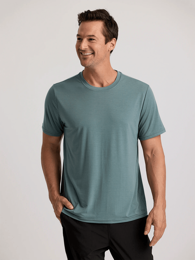 Load image into Gallery viewer, 433 / Stormy Sea / SM Free Fly Elevate Lightweight Tee - Men&#39;s Free Fly Elevate Lightweight Tee - Men&#39;s Free Fly
