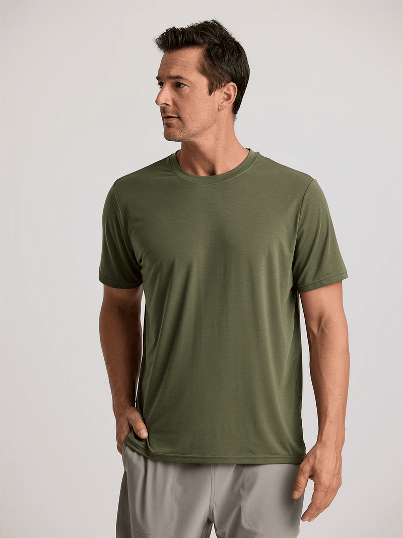Load image into Gallery viewer, 513 / Fatigue / MED Free Fly Elevate Lightweight Tee - Men&#39;s Free Fly Elevate Lightweight Tee - Men&#39;s Free Fly
