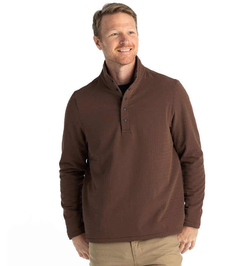 Load image into Gallery viewer, Mustang / MED Free Fly Gridback Fleece Snap Pullover - Men&#39;s Free Fly
