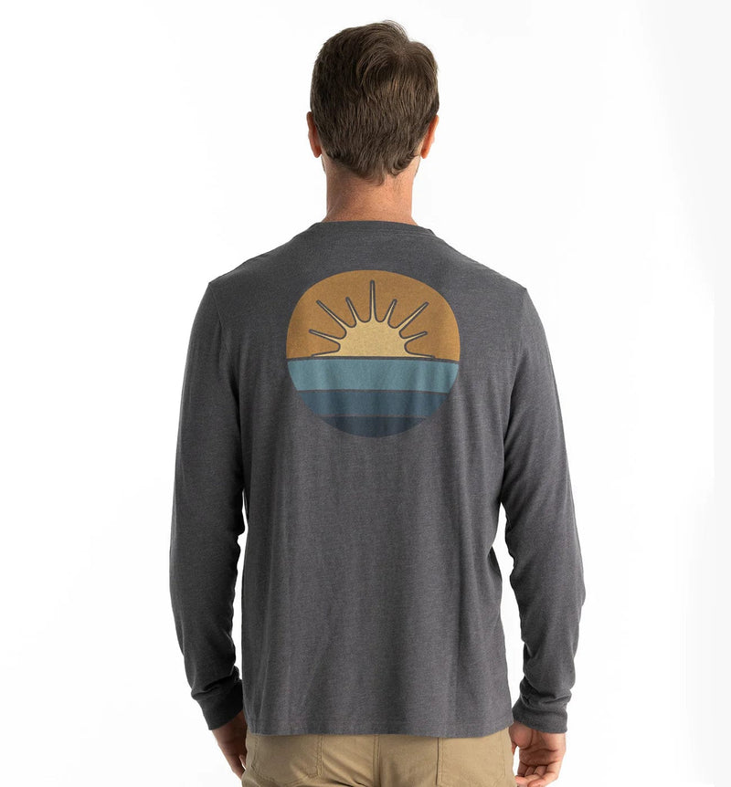 Load image into Gallery viewer, Heather Black Sand / SM Free Fly Low Light Longsleeve Tee - Men&#39;s Free Fly

