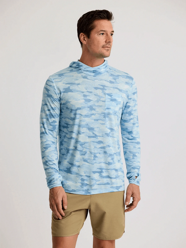 Seasmoke Camo Surf Blue / SM Free Fly Men's Bamboo Lightweight Hoodie Free Fly Men's Bamboo Lightweight Hoodie Free Fly