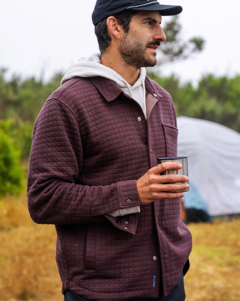 Load image into Gallery viewer, Free Fly Men&#39;s Downvalley Overshirt in Chestnut Free Fly Men&#39;s Downvalley Overshirt in Chestnut Free Fly
