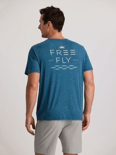 458 / Heather Legion Blue / SM Free Fly Salt And Sun Pocket Tee - Men's Free Fly Salt And Sun Pocket Tee - Men's Free Fly