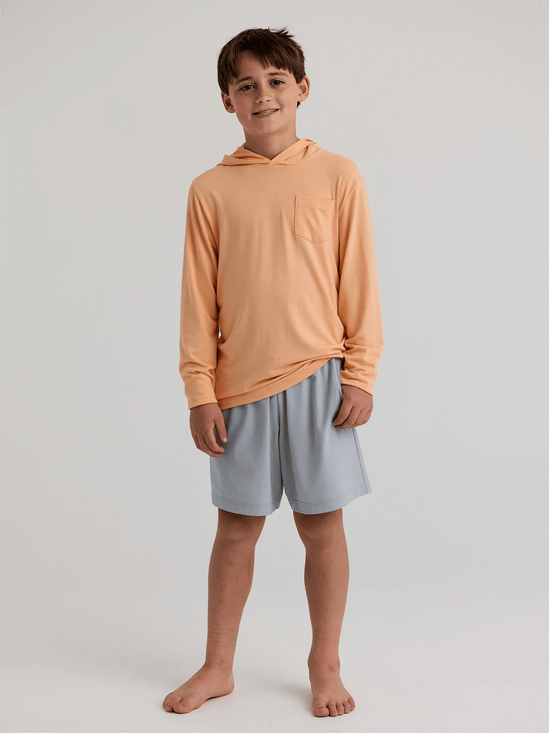 Load image into Gallery viewer, Tropic Orange / Youth SM Free Fly Shade Hoody - Kids&#39; Free Fly Shade Hoody - Kids&#39; Free Fly
