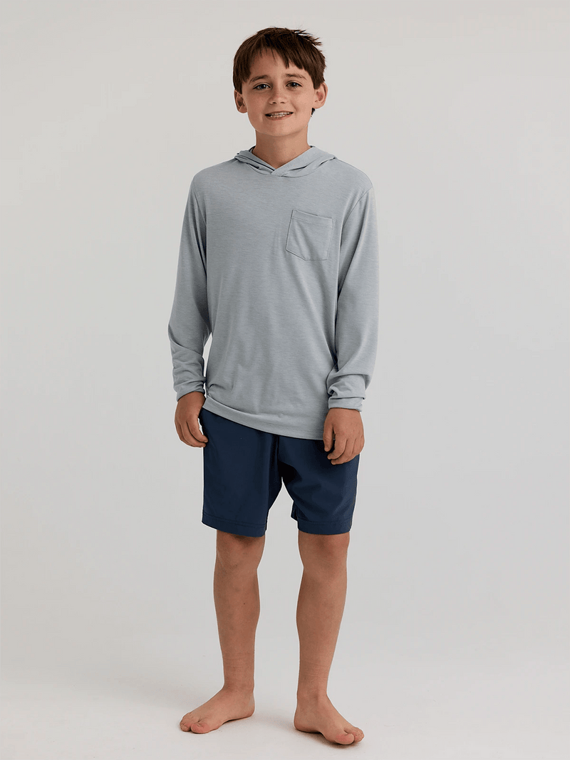 Load image into Gallery viewer, Heather Aspen Grey / Youth SM Free Fly Shade Hoody - Kids&#39; Free Fly Shade Hoody - Kids&#39; Free Fly
