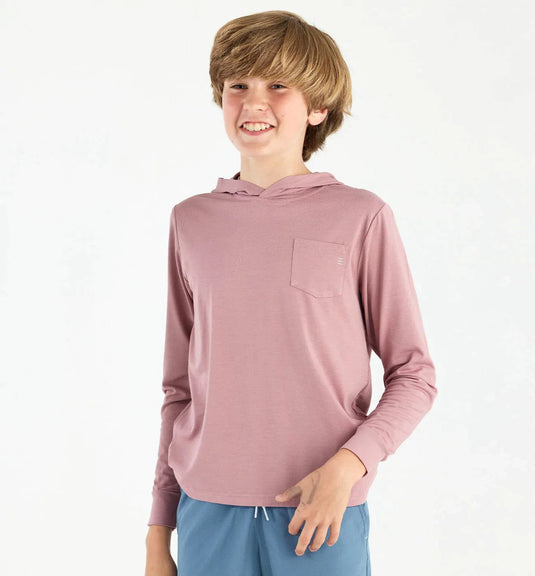 Ash Rose / Youth SM Free Fly Shade Hoody -Kids Free Fly