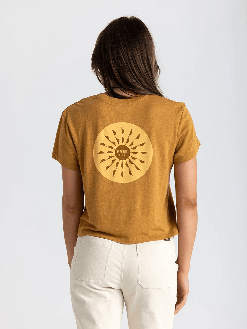 Load image into Gallery viewer, Heather Ochre / SM Free Fly Sol Tee - Women&#39;s Free Fly
