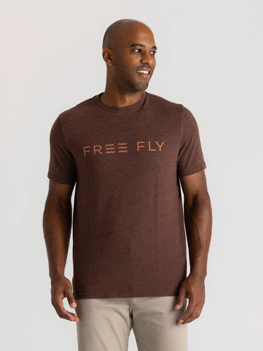 Heather Chestnut / MED Free Fly Straightaway Tee - Men's Free Fly