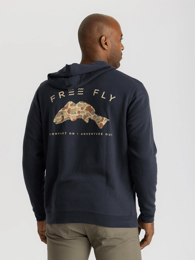 Load image into Gallery viewer, Black Sand / SM Free Fly Vintage Camo Redfish Fleece Hoodie - Men&#39;s Free Fly Vintage Camo Redfish Fleece Hoodie - Men&#39;s Free Fly
