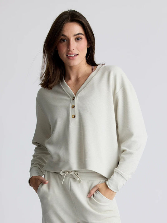 Birch / XS Free Fly Waffle Longsleeve Henley - Women's Free Fly Waffle Longsleeve Henley - Women's Free Fly