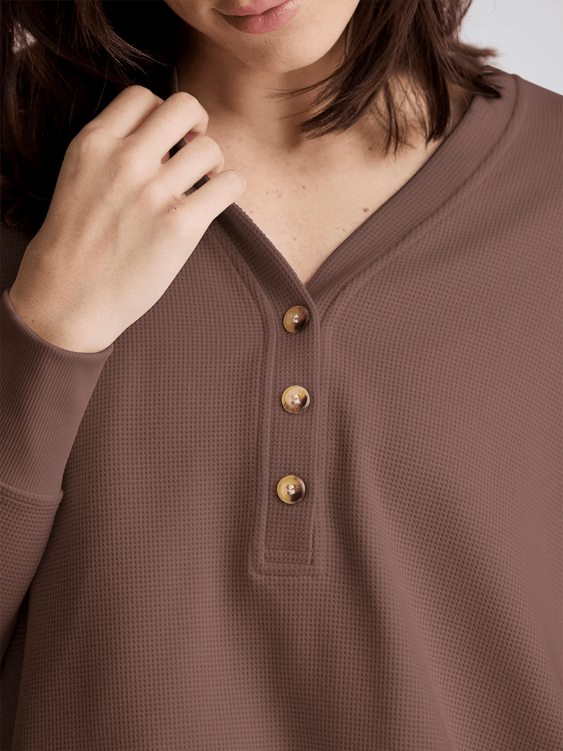 Load image into Gallery viewer, Free Fly Waffle Longsleeve Henley - Women&#39;s Free Fly Waffle Longsleeve Henley - Women&#39;s Free Fly
