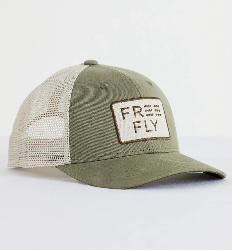 Load image into Gallery viewer, Capers Green Free Fly Wave Trucker Hat Free Fly
