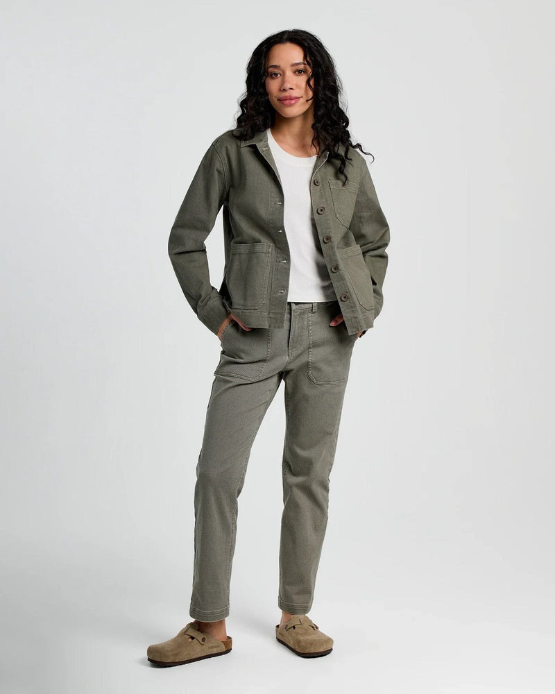 Load image into Gallery viewer, Free Fly Women&#39;s Folly Twill Chore Coat in Smokey Olive Free Fly Women&#39;s Folly Twill Chore Coat in Smokey Olive Free Fly
