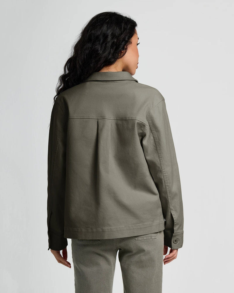 Load image into Gallery viewer, Free Fly Women&#39;s Folly Twill Chore Coat in Smokey Olive Free Fly Women&#39;s Folly Twill Chore Coat in Smokey Olive Free Fly
