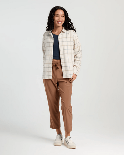 Free Fly Women's Seawool Flannel Shirt in Birch Plaid Free Fly Women's Seawool Flannel Shirt in Birch Plaid Free Fly