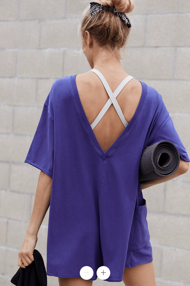 Load image into Gallery viewer, Free People Movement Hot Shot Tee Romper Coddy Free People Movement Hot Shot Tee Romper Coddy Free People
