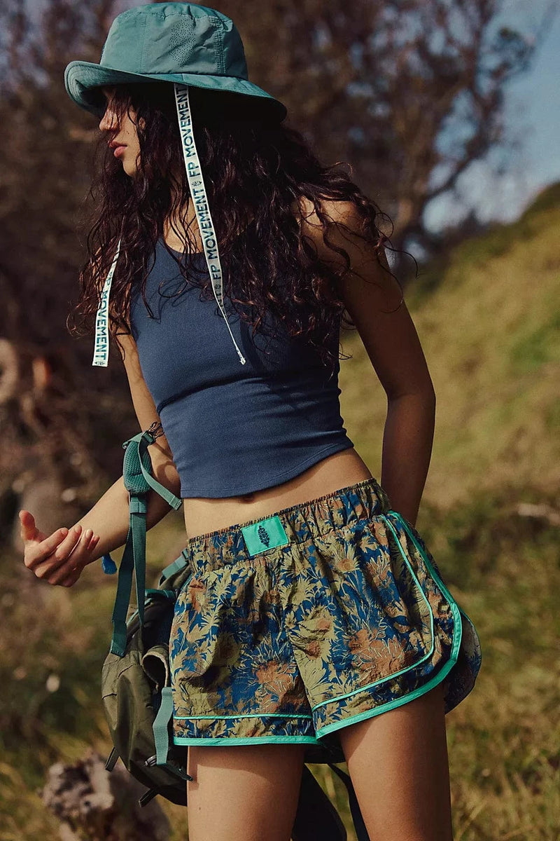 Load image into Gallery viewer, Floral Camo Combo / XS Free People Movement Varsity Blues Short Print - Women&#39;s Free People Movement Varsity Blues Short Print - Women&#39;s Free People
