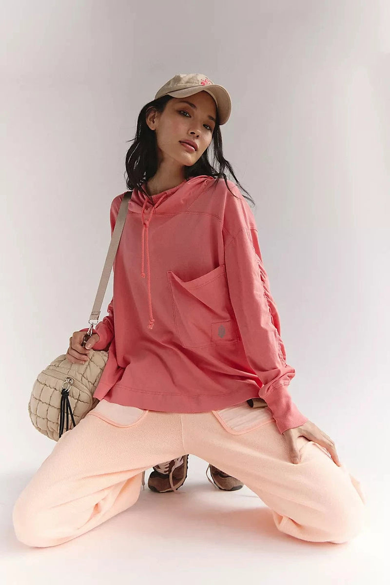 Load image into Gallery viewer, Hibiscus / XS Free People Movement Women&#39;s Hot Shot Hooded Layer in Hibiscus Free People Movement Women&#39;s Hot Shot Hooded Layer in Hibiscus Free People
