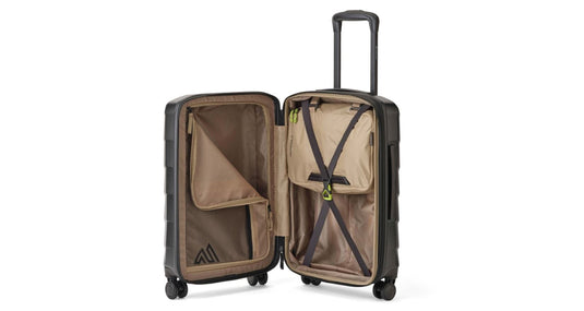 Swiss Green Gregory Cache Carry On Spinner 22L in Swiss Green Gregory Cache Carry On Spinner 22L in Swiss Green Gregory