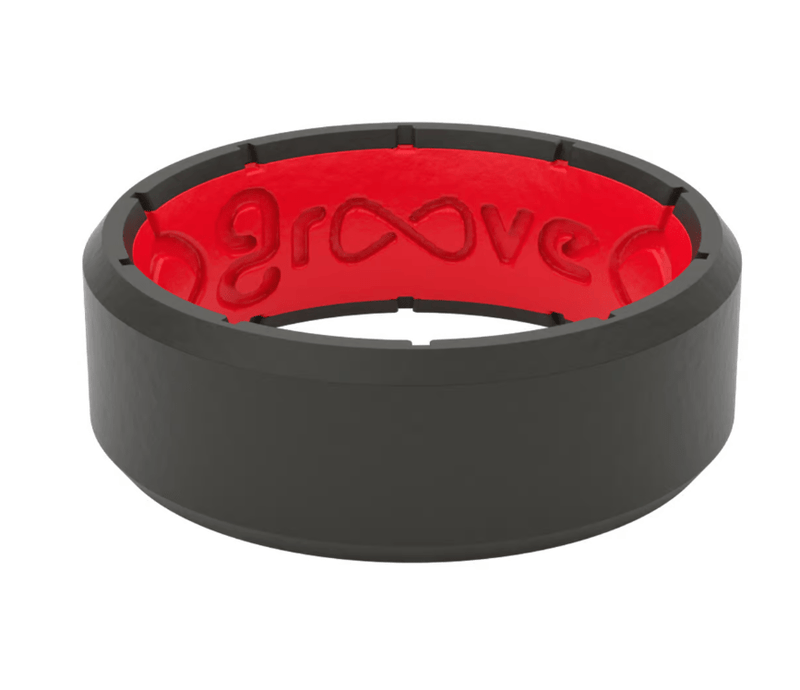 Load image into Gallery viewer, Groove Life Edge Ring Black &amp; Red Groove Life
