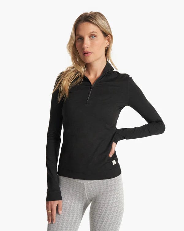 Load image into Gallery viewer, Black Heather / SM Halo Essential Half Zip VUORI
