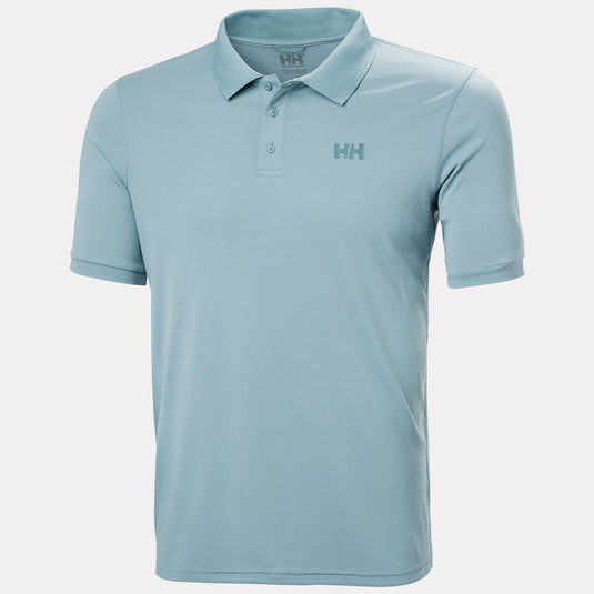M / Windy Blue Helly Hansen Men's Lifa Active Solen Short Sleeve Polo in Windy Blue Helly Hansen Men's Lifa Active Solen Short Sleeve Polo in Windy Blue Helly Hansen