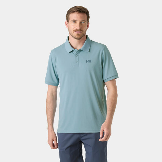 Helly Hansen Men's Lifa Active Solen Short Sleeve Polo in Windy Blue Helly Hansen Men's Lifa Active Solen Short Sleeve Polo in Windy Blue Helly Hansen