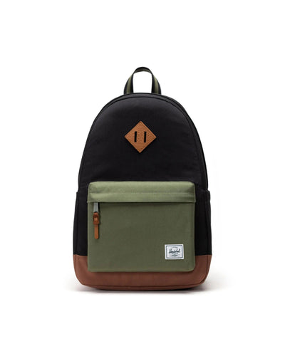 Black/Four Leaf Clvr/Sddle Brn / 24L Herschel Heritage Backpack Herschel