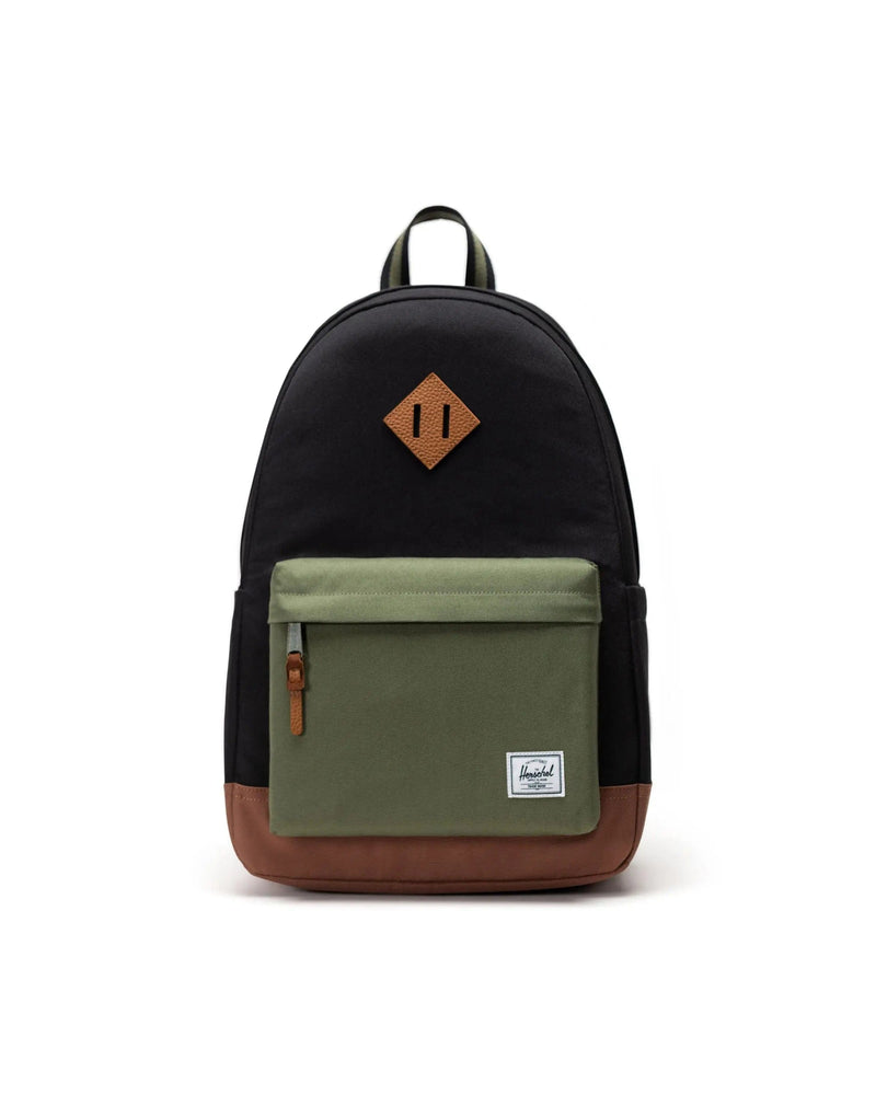 Load image into Gallery viewer, Black/Four Leaf Clvr/Sddle Brn / 24L Herschel Heritage Backpack Herschel
