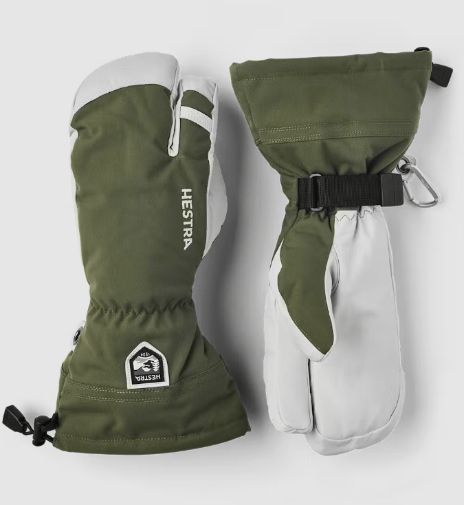 Load image into Gallery viewer, Olive / 10 Hestra Army Leather Heli Ski 3-finger Glove Hestra
