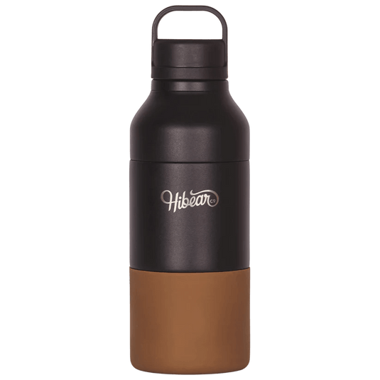 Black/Tan Hibear Night Hike - 32 oz All-Day Adventure Flask Hibear