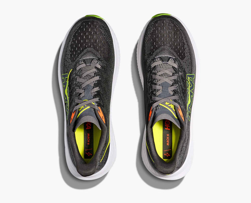 Load image into Gallery viewer, Hoka Men&#39;s Mach 6 in Gravel / Asphalt Grey Hoka Men&#39;s Mach 6 in Gravel / Asphalt Grey Hoka
