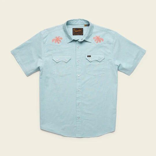 Load image into Gallery viewer, Fronds : Nile Blue / MED Howler Bros Crosscut Deluxe Shortsleeve - Men&#39;s Howler Bros
