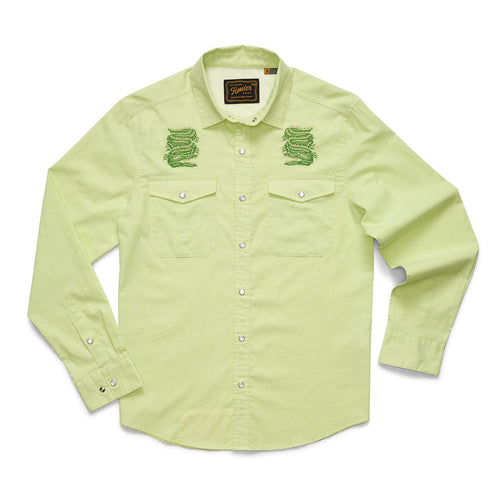 Gator / MED Howler Bros Gaucho Long Sleeve Snapshirt in Gator Howler Bros Gaucho Long Sleeve Snapshirt in Gator Howler Bros
