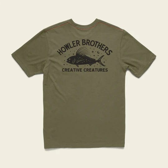 Load image into Gallery viewer, Creative Creatures Roosterfish: Olive / MED Howler Bros Select Pocket Shortsleeve T-Shirt - Men&#39;s Howler Bros
