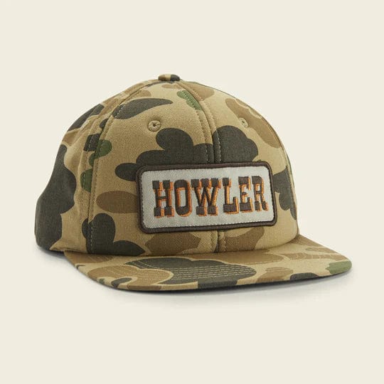 Load image into Gallery viewer, Howler Slab Serif: Camo Howler Bros Structured Snapback Howler Bros
