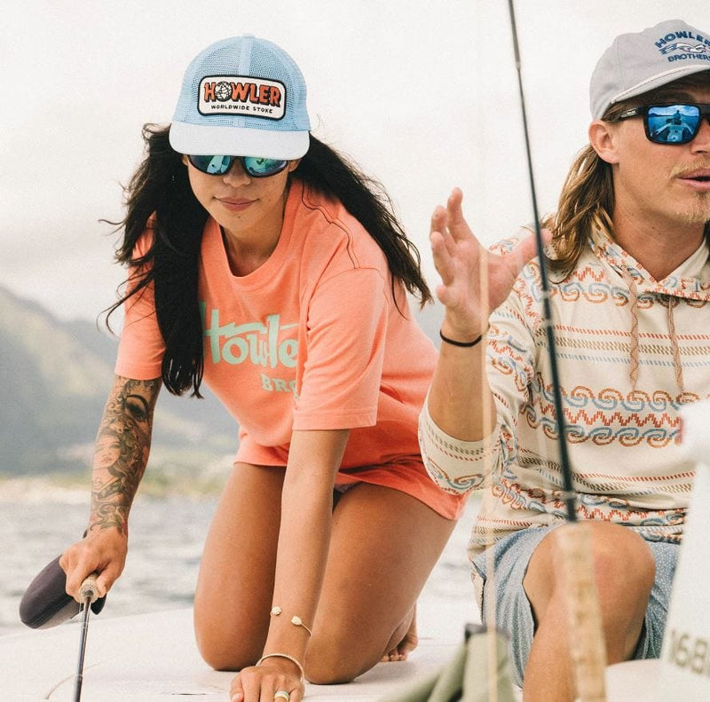 Load image into Gallery viewer, Light Blue Howler Bros Worldwide Stroke Snapback Howler Bros Worldwide Stroke Snapback Howler Bros
