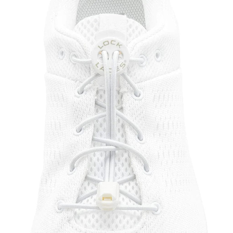 Load image into Gallery viewer, Lock Laces White Solid No Tie Shoelaces Lock Laces
