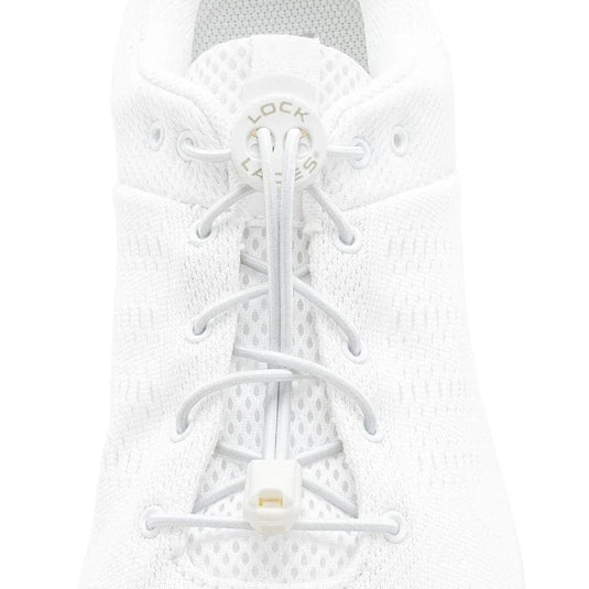 Lock Laces White Solid No Tie Shoelaces Lock Laces