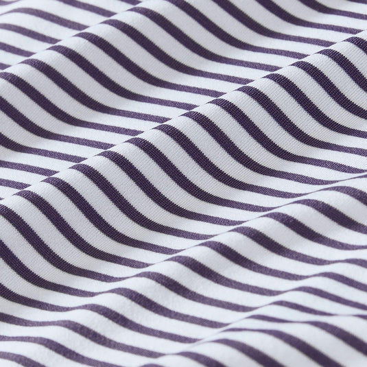 Lsu Versa Short Sleeve Polo in Purple Stripe Lsu Versa Short Sleeve Polo in Purple Stripe Mizzen + Main