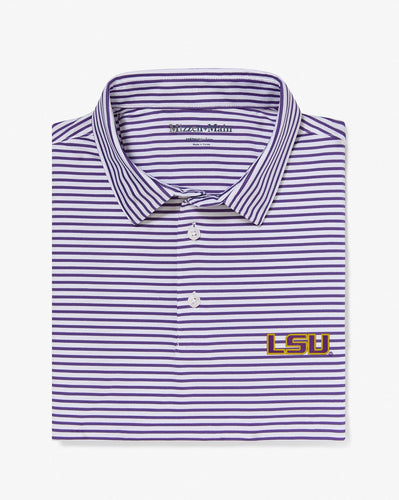Classic / SM Lsu Versa Short Sleeve Polo in Purple Stripe Lsu Versa Short Sleeve Polo in Purple Stripe Mizzen + Main