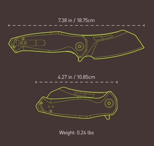 Maar 2.75" Cleaver Fold Knife Maar 2.75" Cleaver Fold Knife Alliance Sports Group